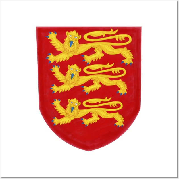 Royal Arms of England (Pre-Edward III) Wall Art by Royal Tee Store